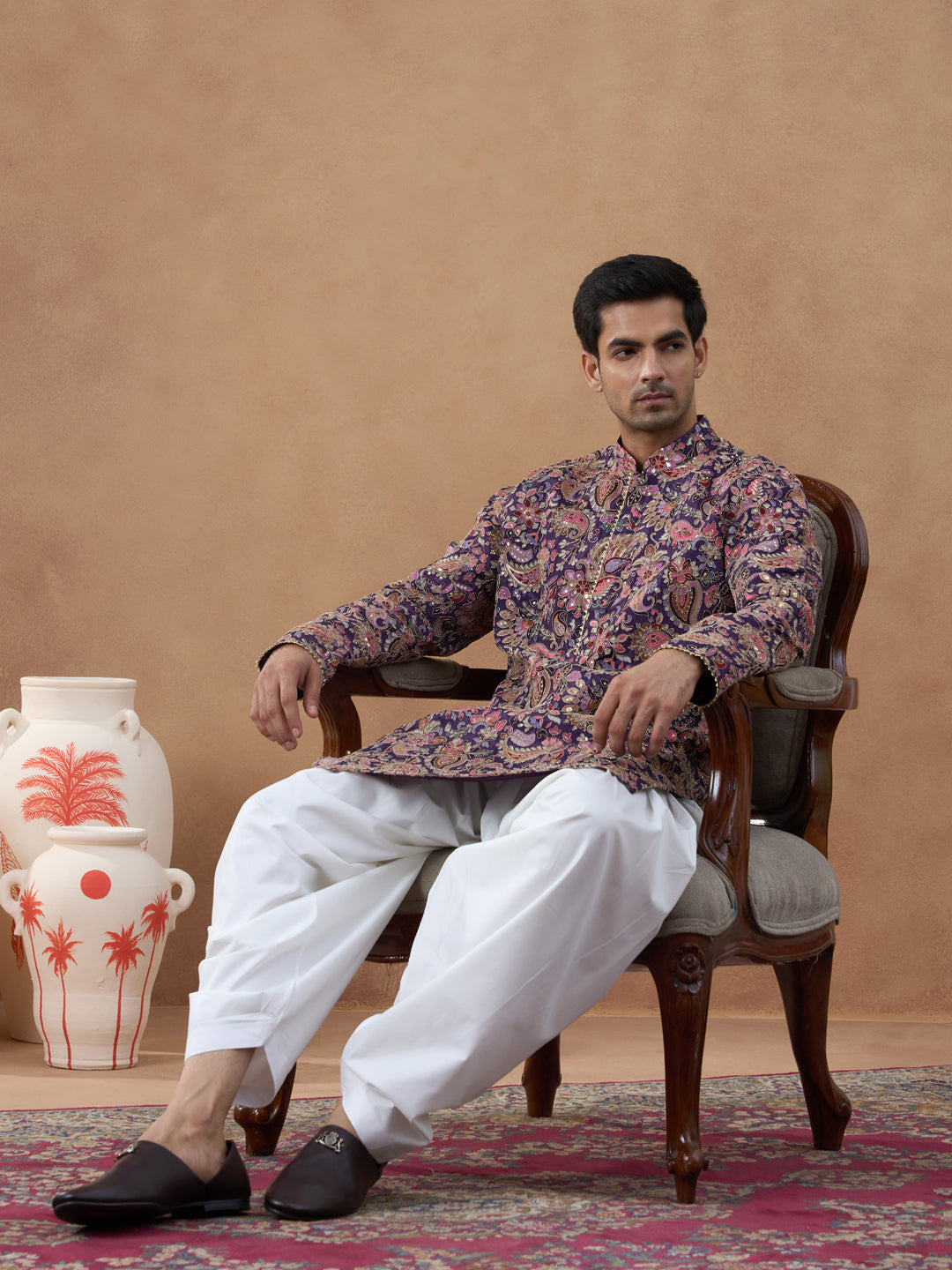 Multicolour Paisley Printed Kurta Set