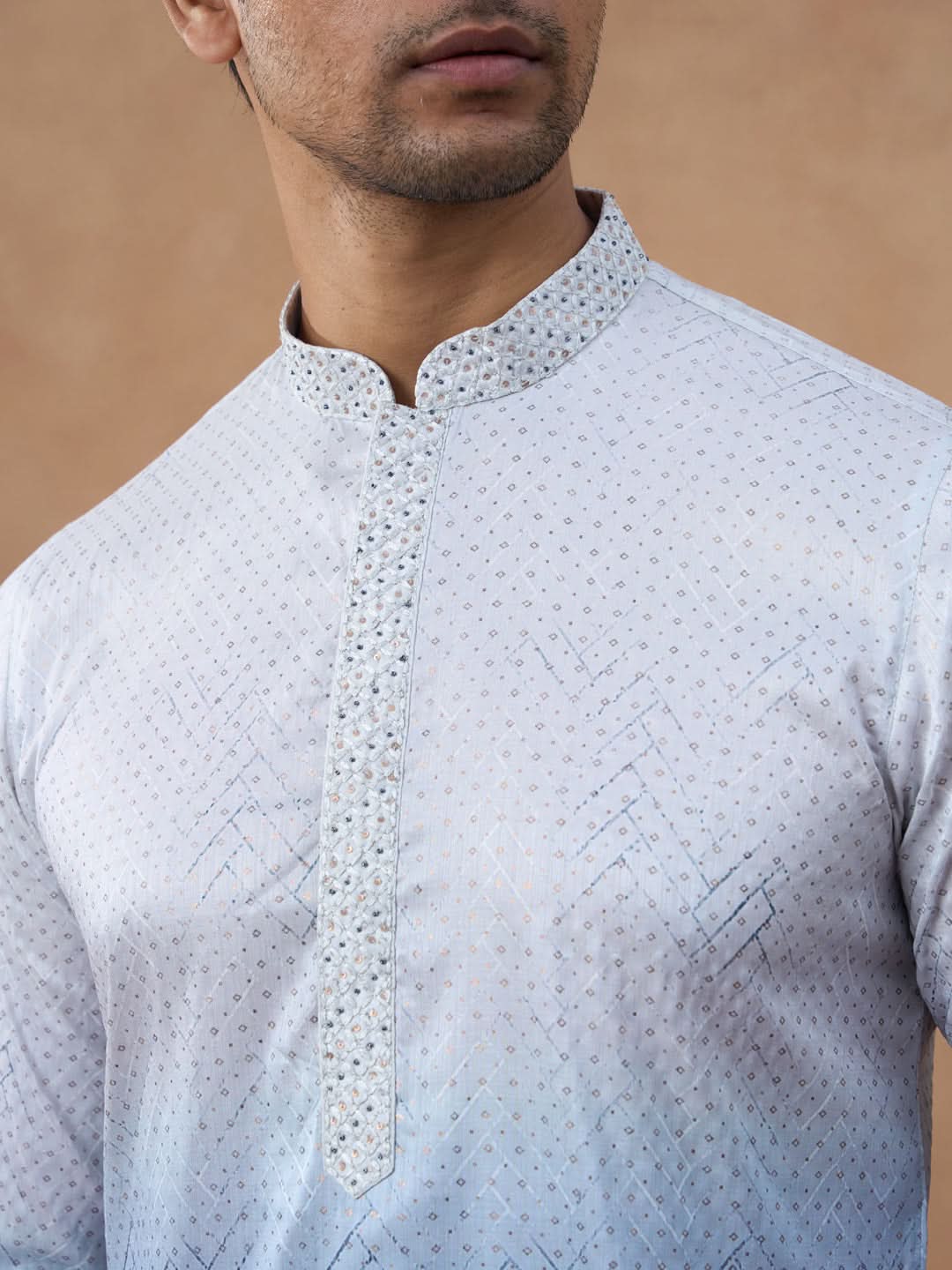 Gradient Blue Ombre Kurta Set