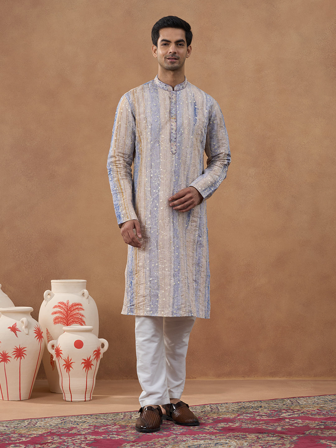 Ari Work Kurta Set with Sequin Detailing