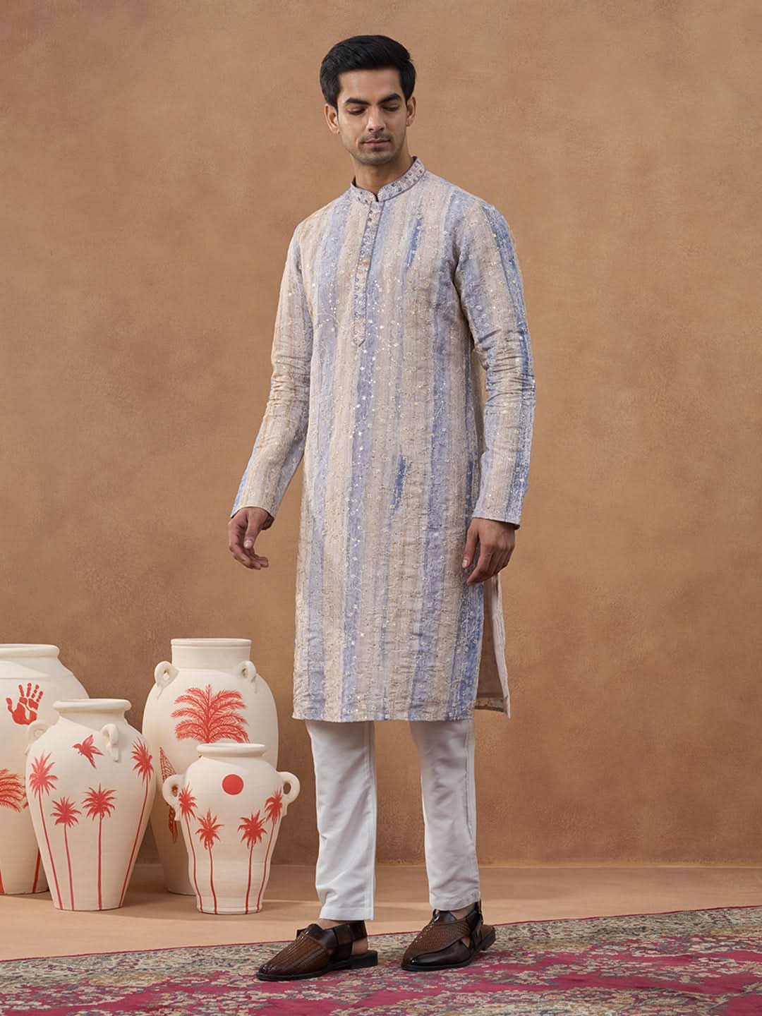 Ari Work Kurta Set with Sequin Detailing