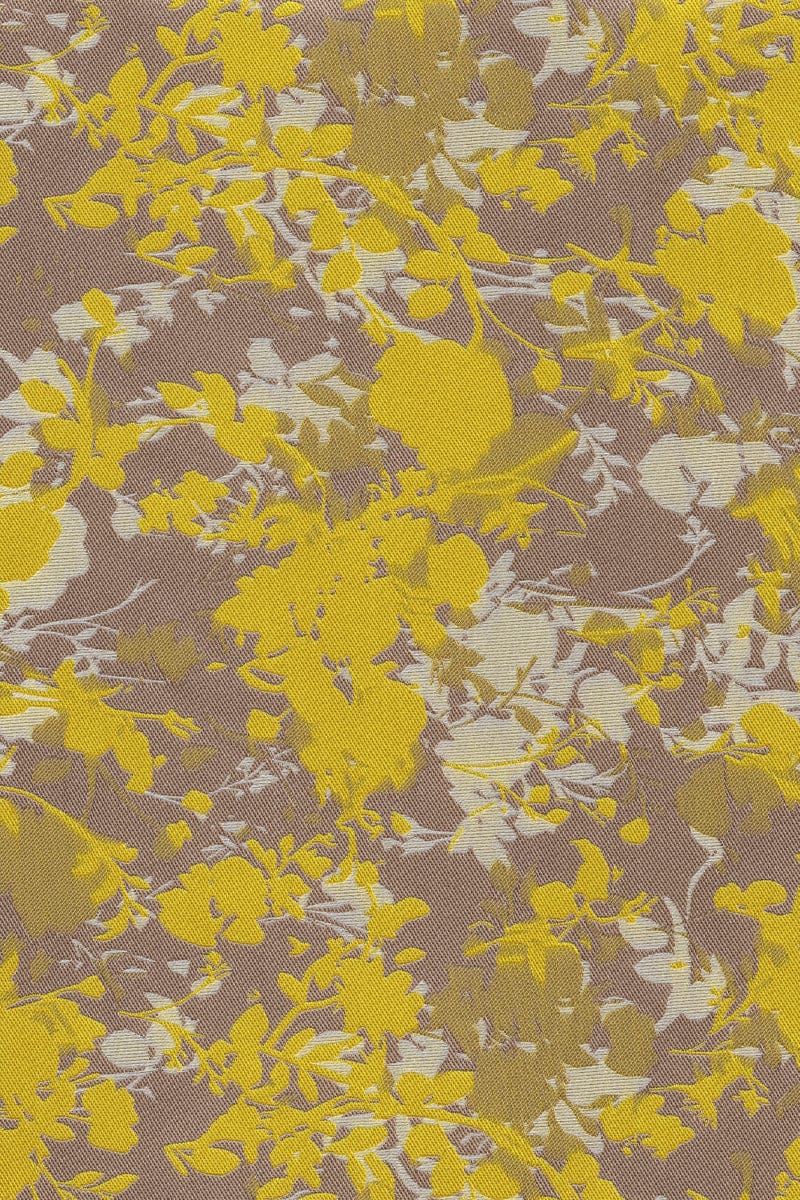 Yellow Floral Jacquard Jacket