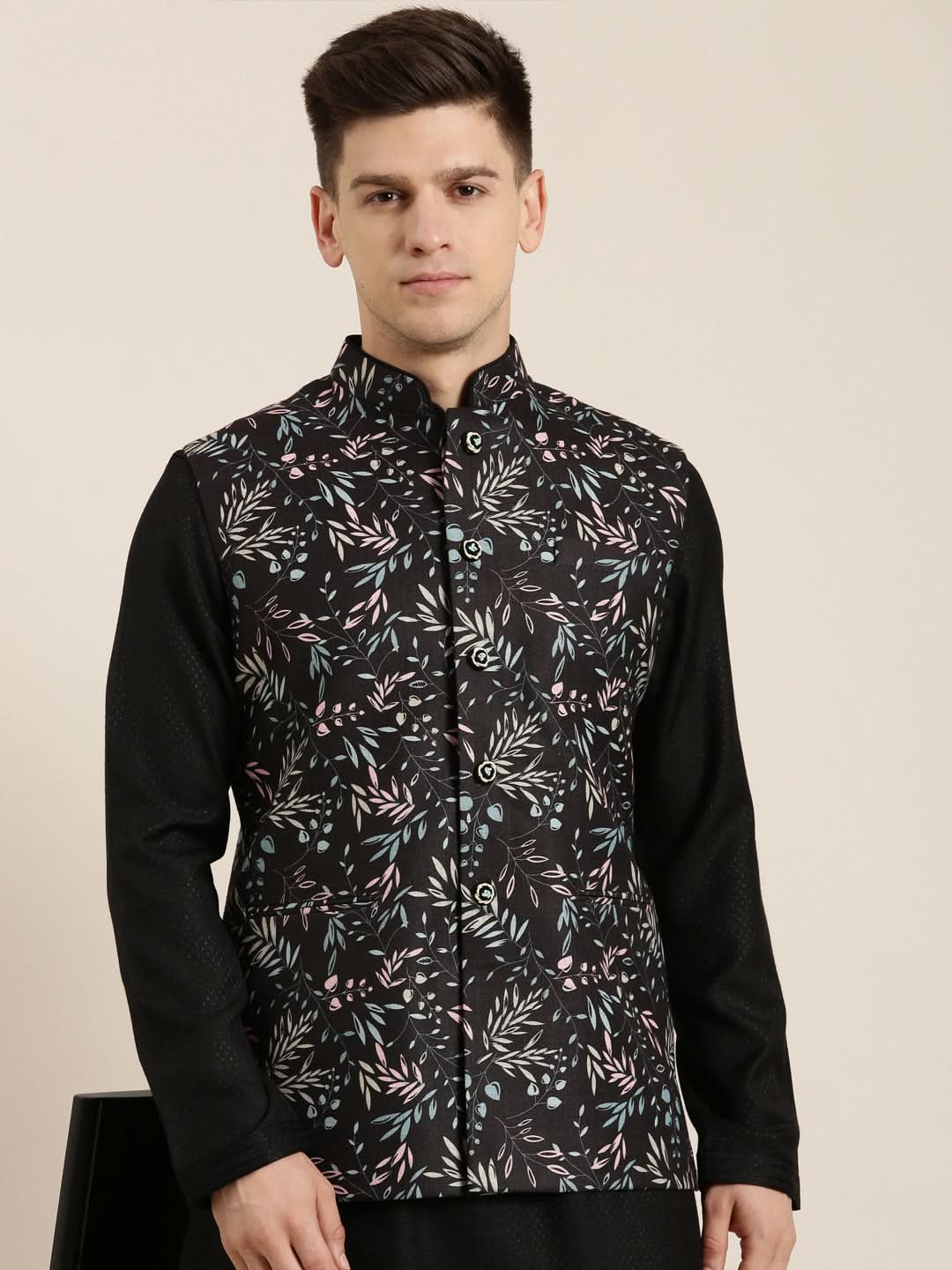 Black Printed Jacket