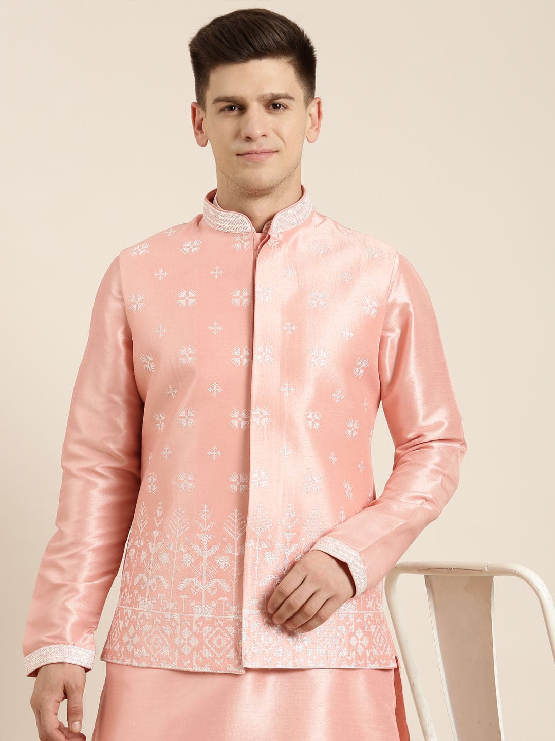 Peach Embroiderd Jacket