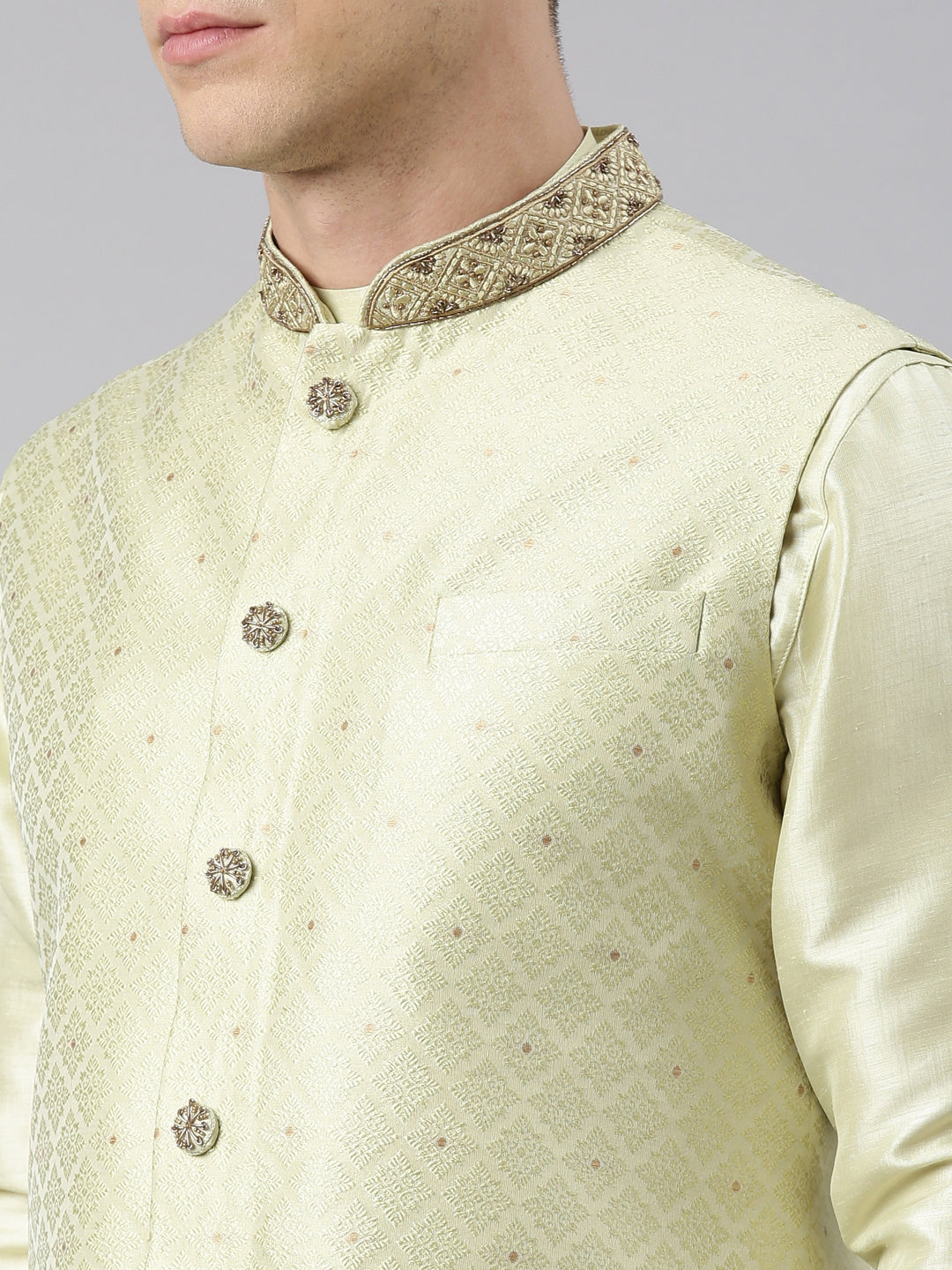Mint Green Jacquard Jacket