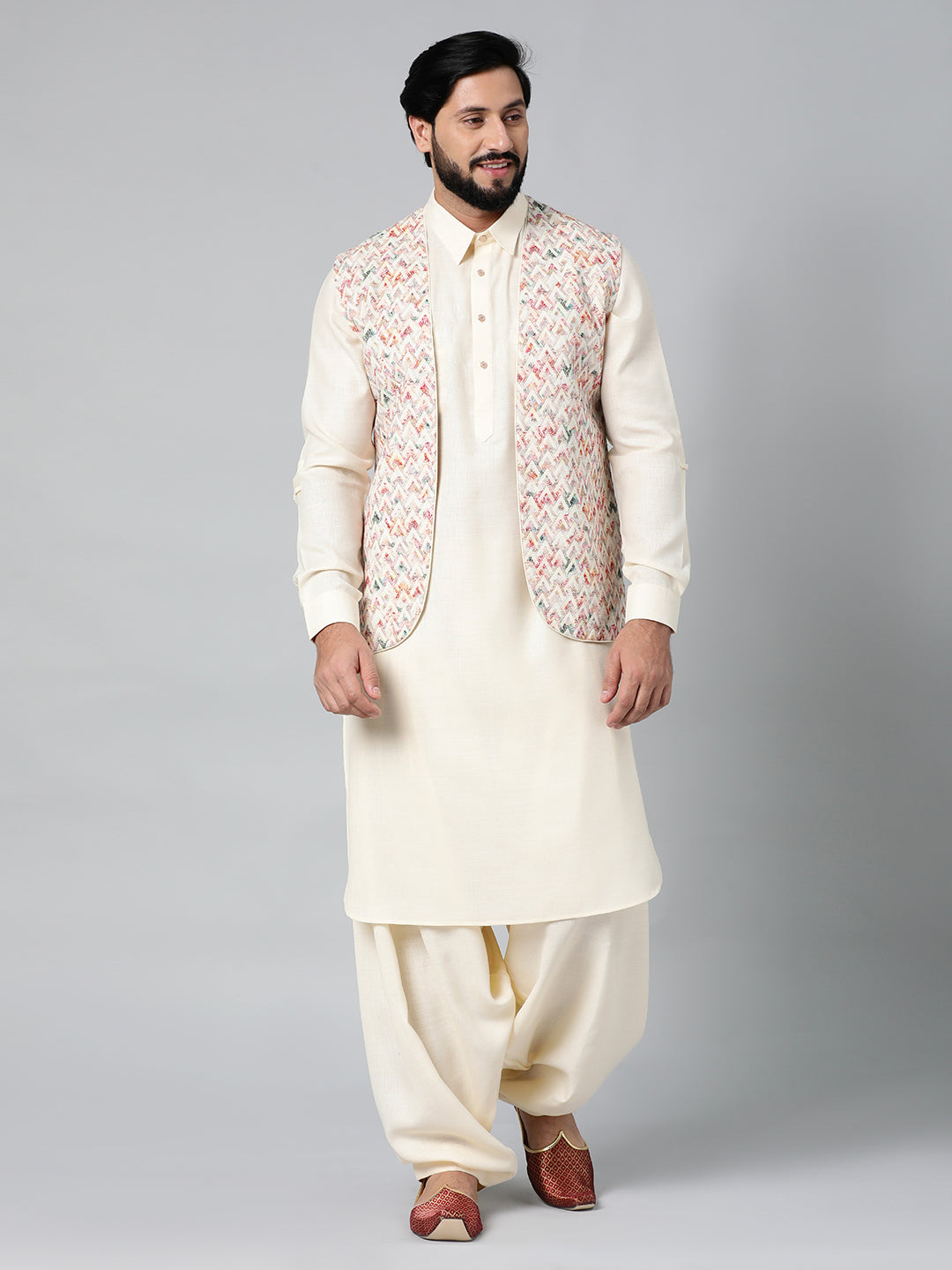 Cream Embroidery Jacket