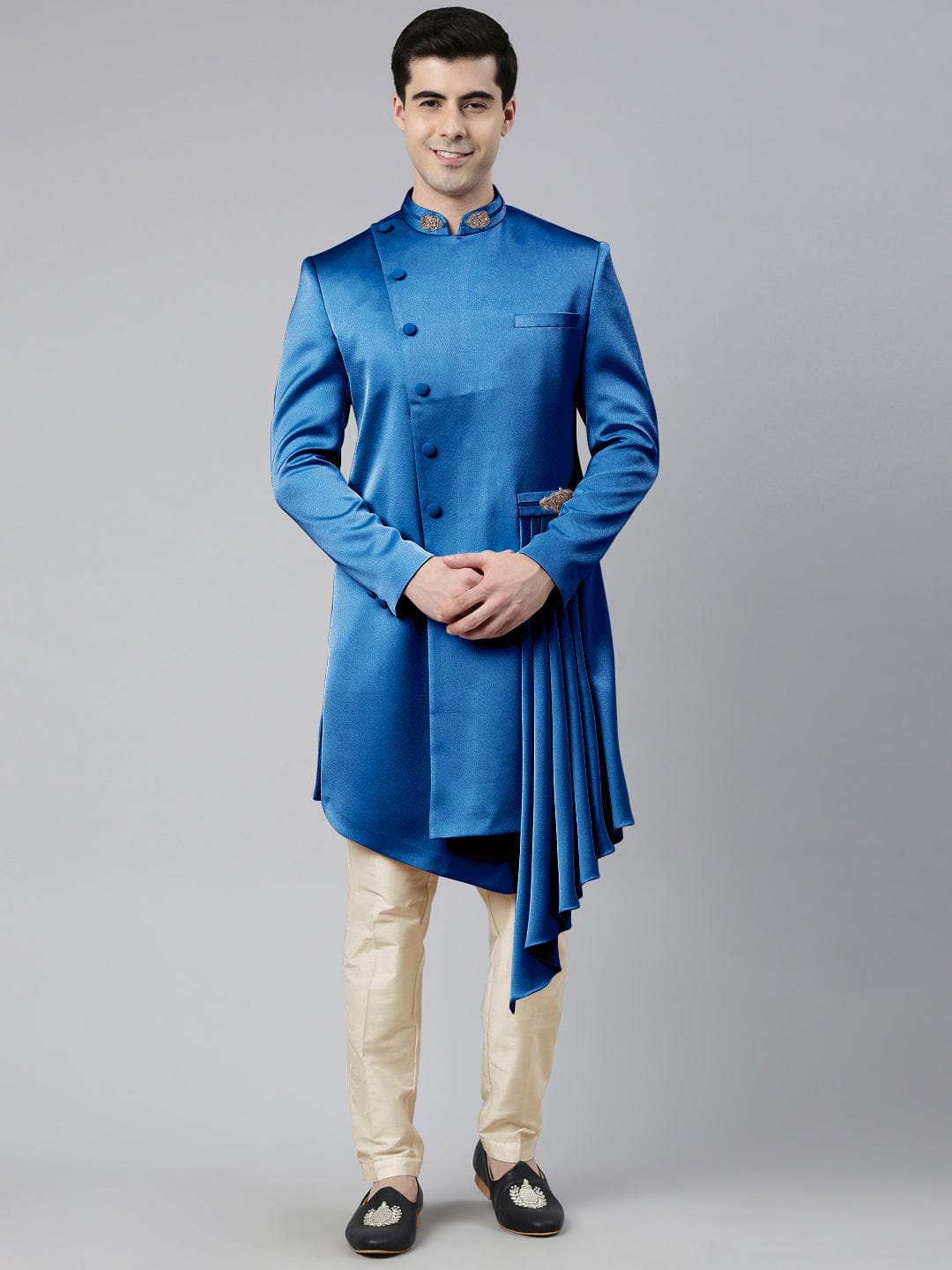 Navy Draped Indo Set