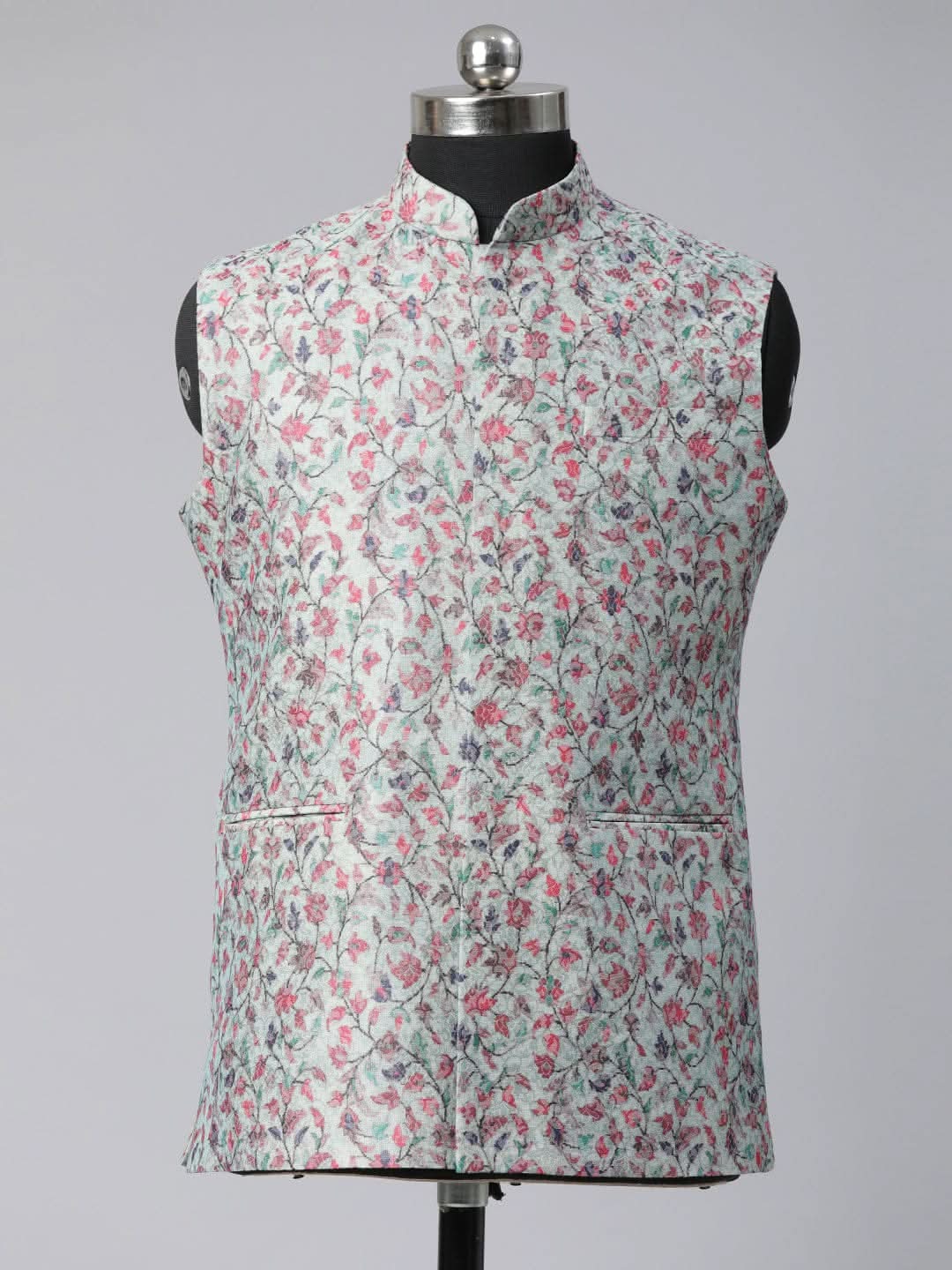 Jade Green Pashmina Print Jacket