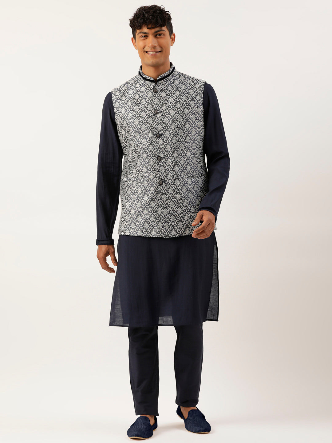 Grey Jacquard Jacket