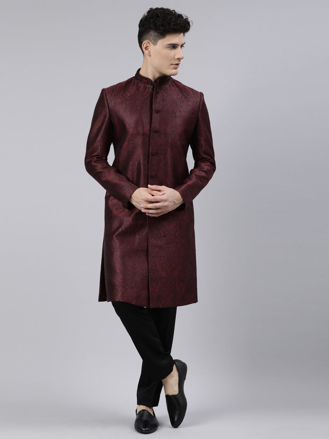 Maroon Classic Indo Set
