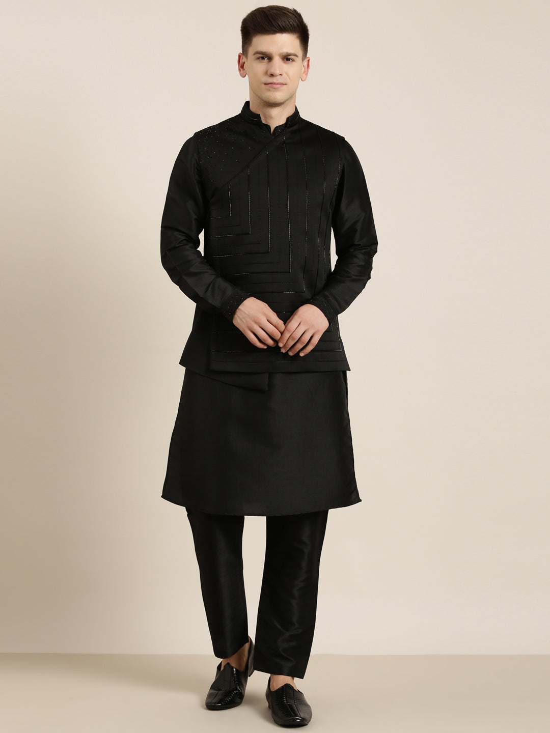 Black Angrakha Jacket
