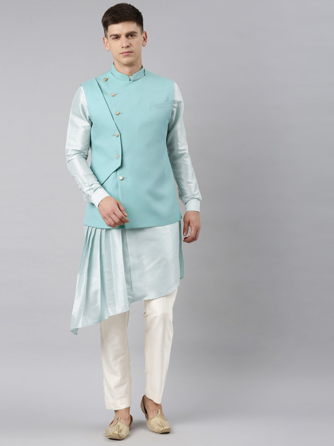 Sky Blue Waistcoat Jacket