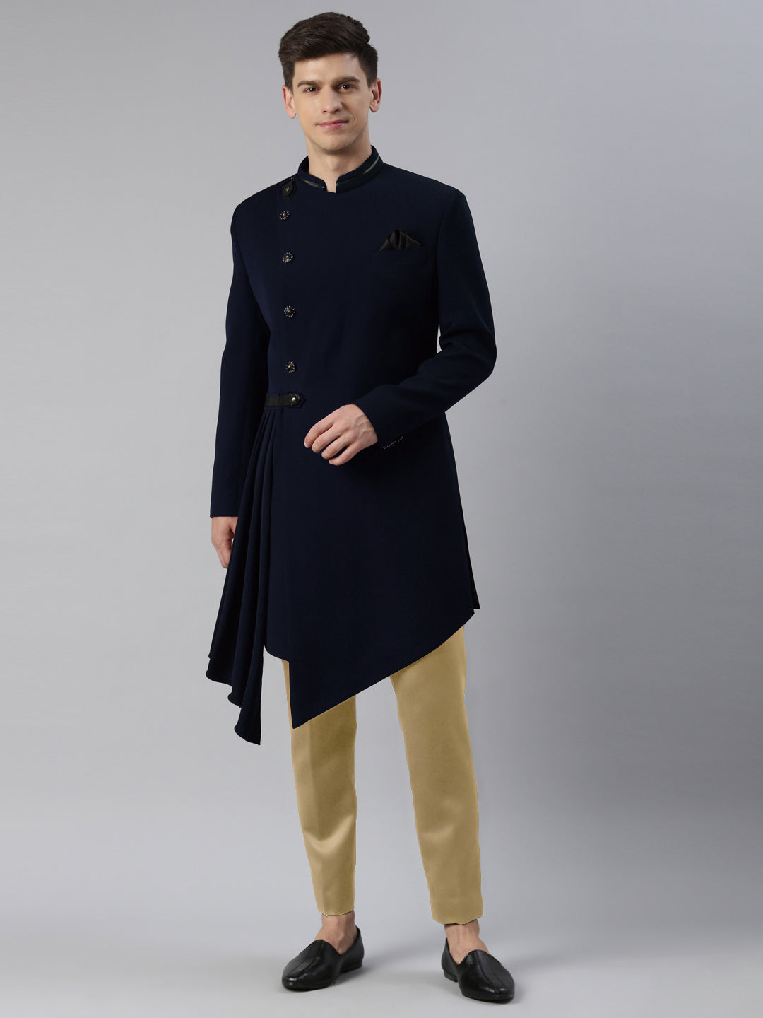 Blue Drape Indowestern