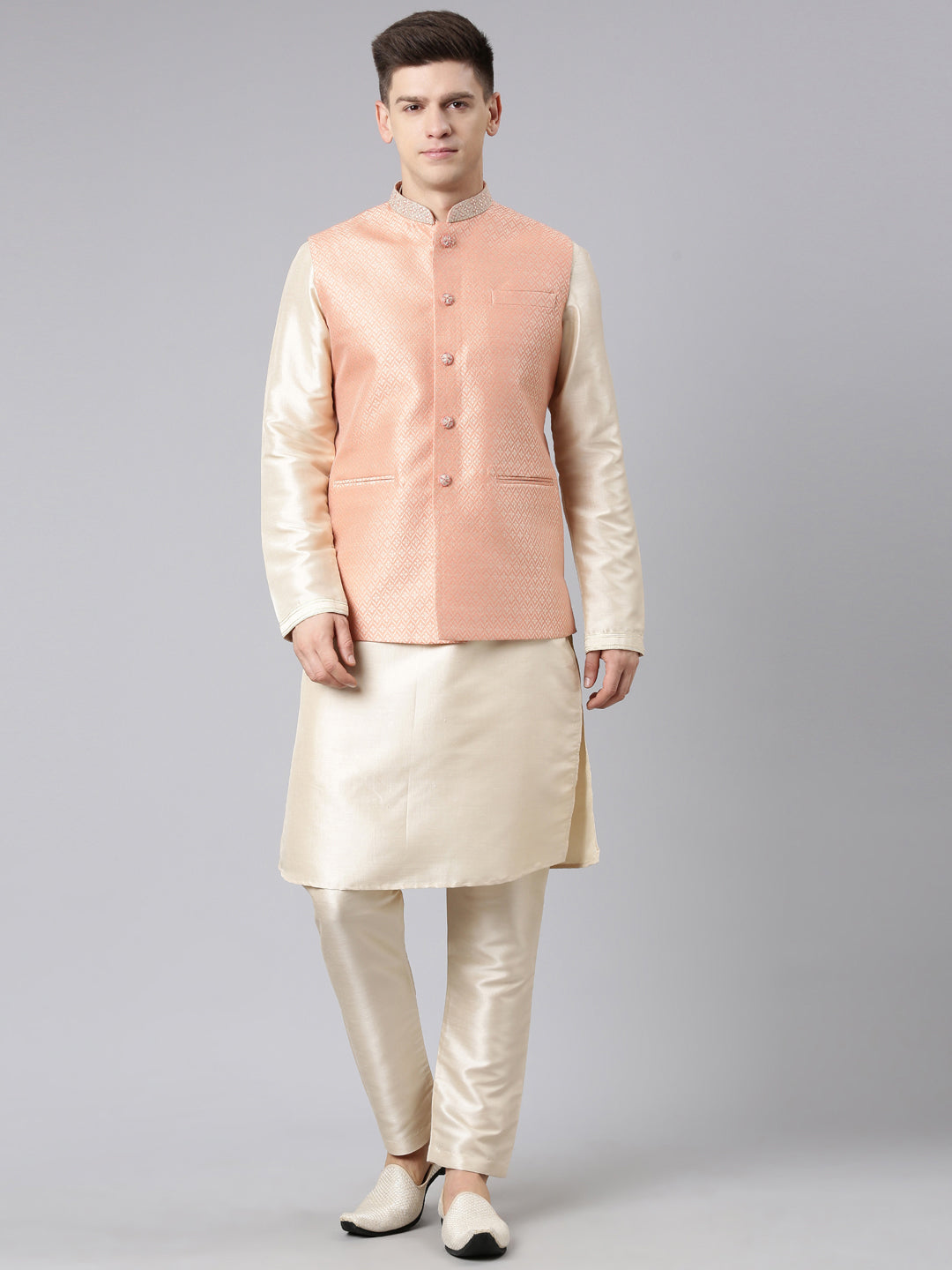 Orange Jacquard Jacket