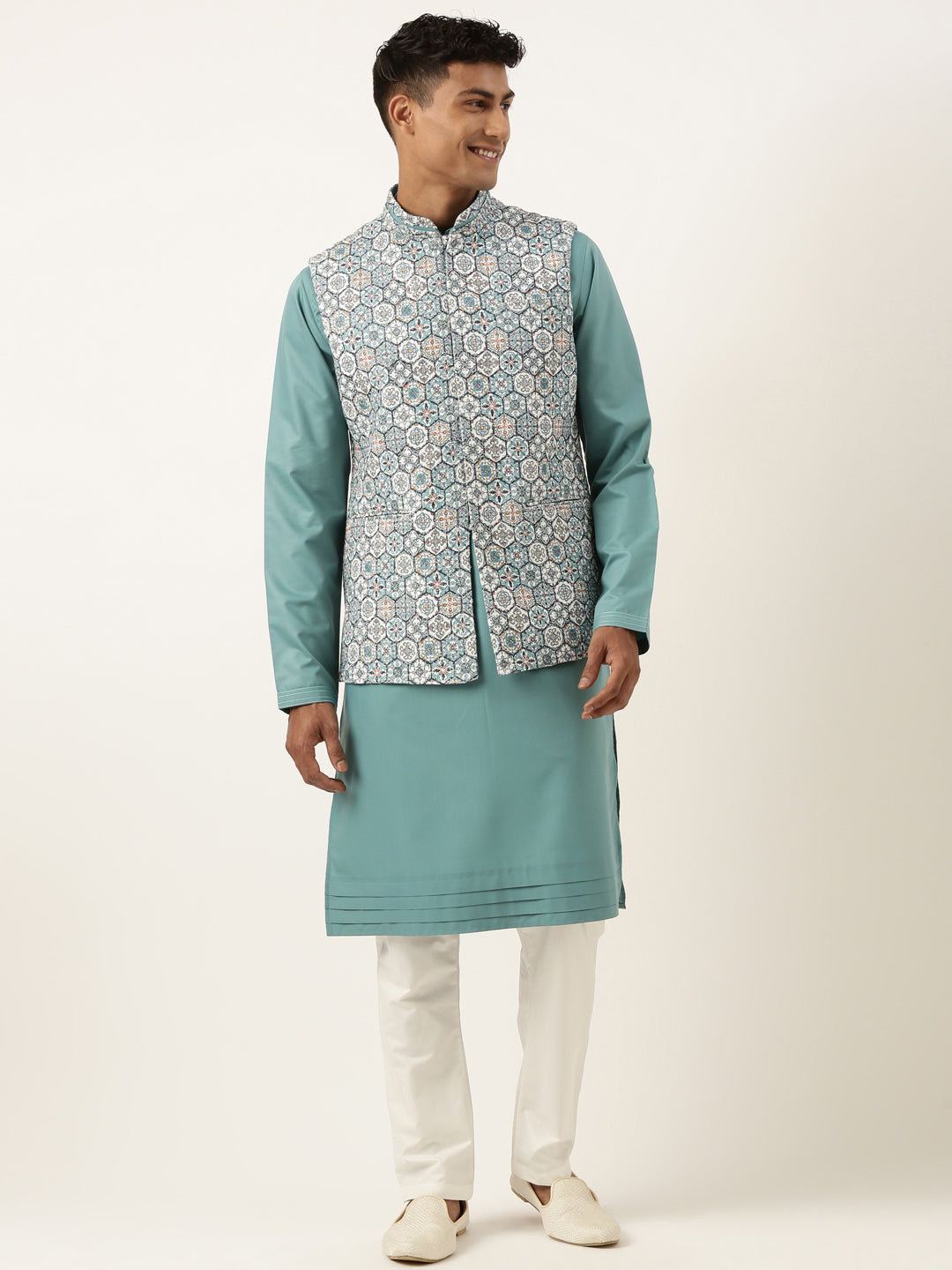Cotton Printed Embroidered Jacket