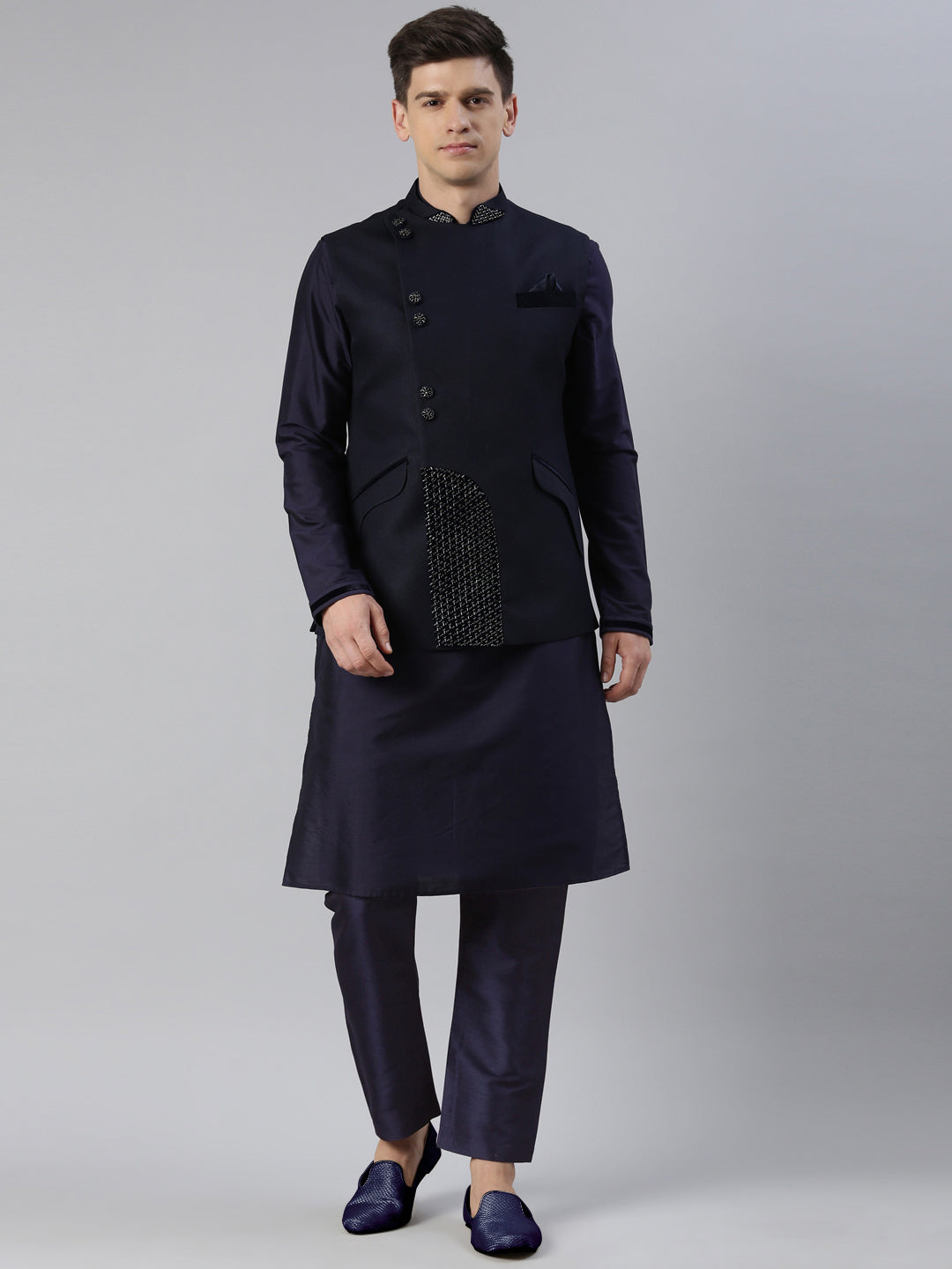 Midnight Blue Overlap Jacket