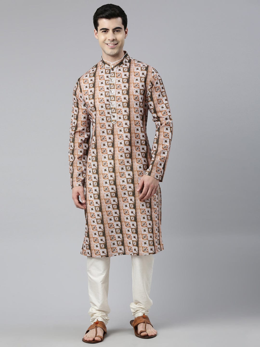 Mustard Tie Dye Kurta Set