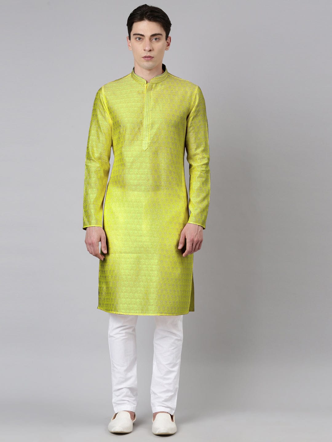 Jade Green Banarasi Jacquard Kurta Set