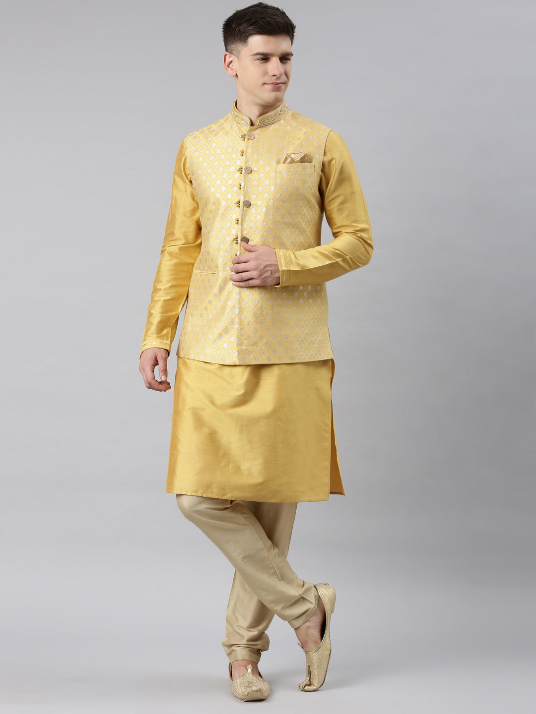Yellow Banarasi Jacket