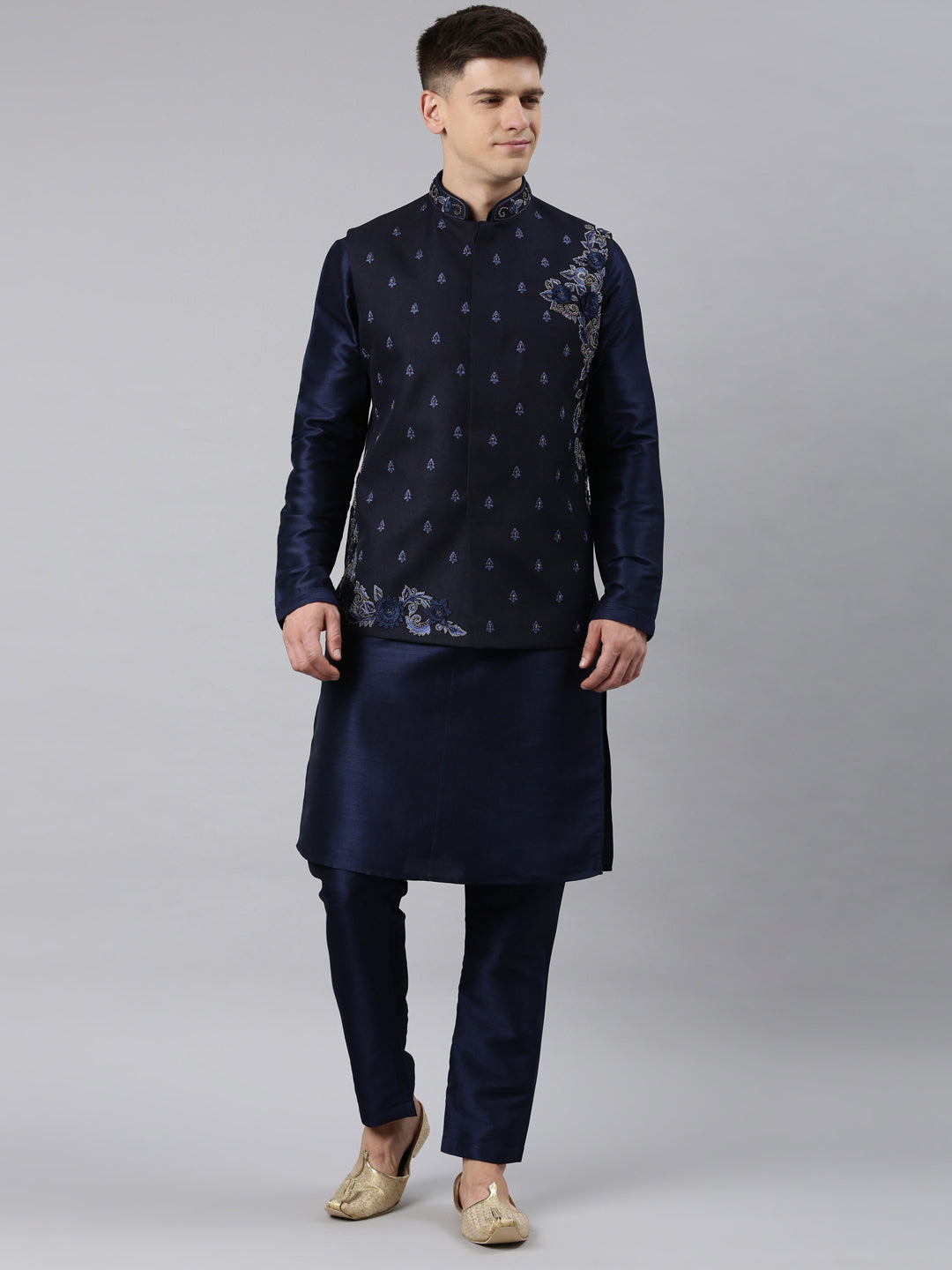 Navy Blue embroidered Jacket
