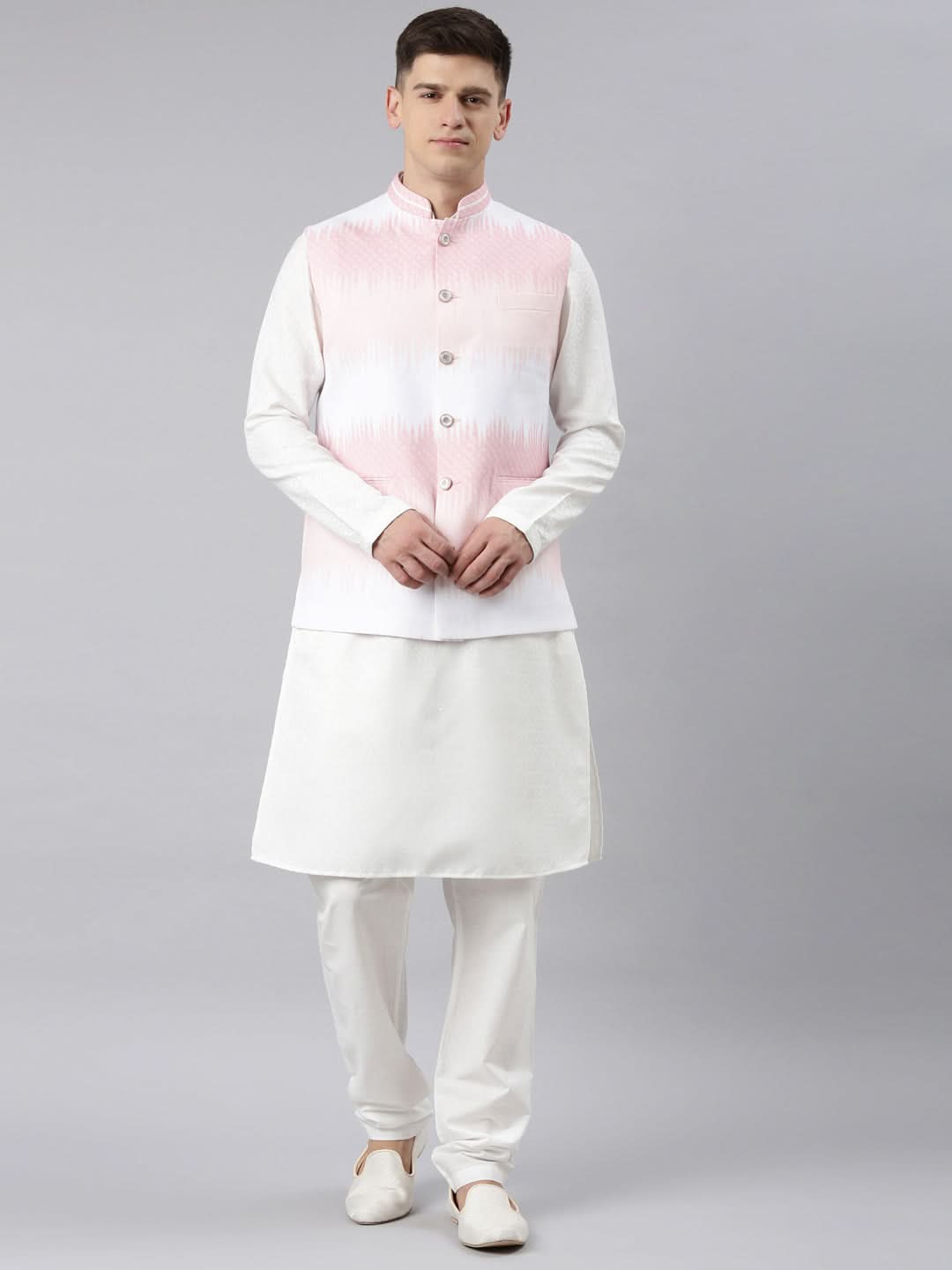 Pink ombre Jacket Kurta Set