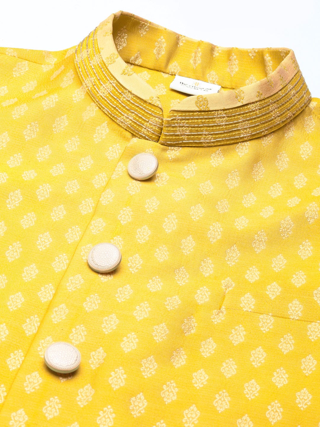 Yellow Banarasi Jacquard Jacket