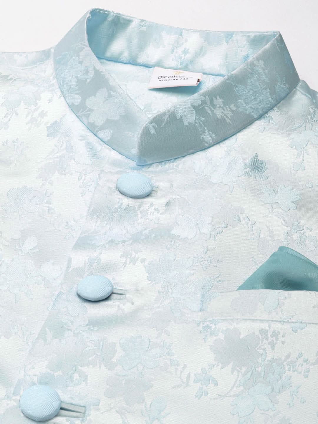 Blue Jacquard Jacket