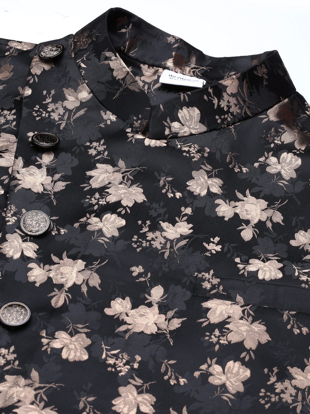 Black Gold Jacquard Print