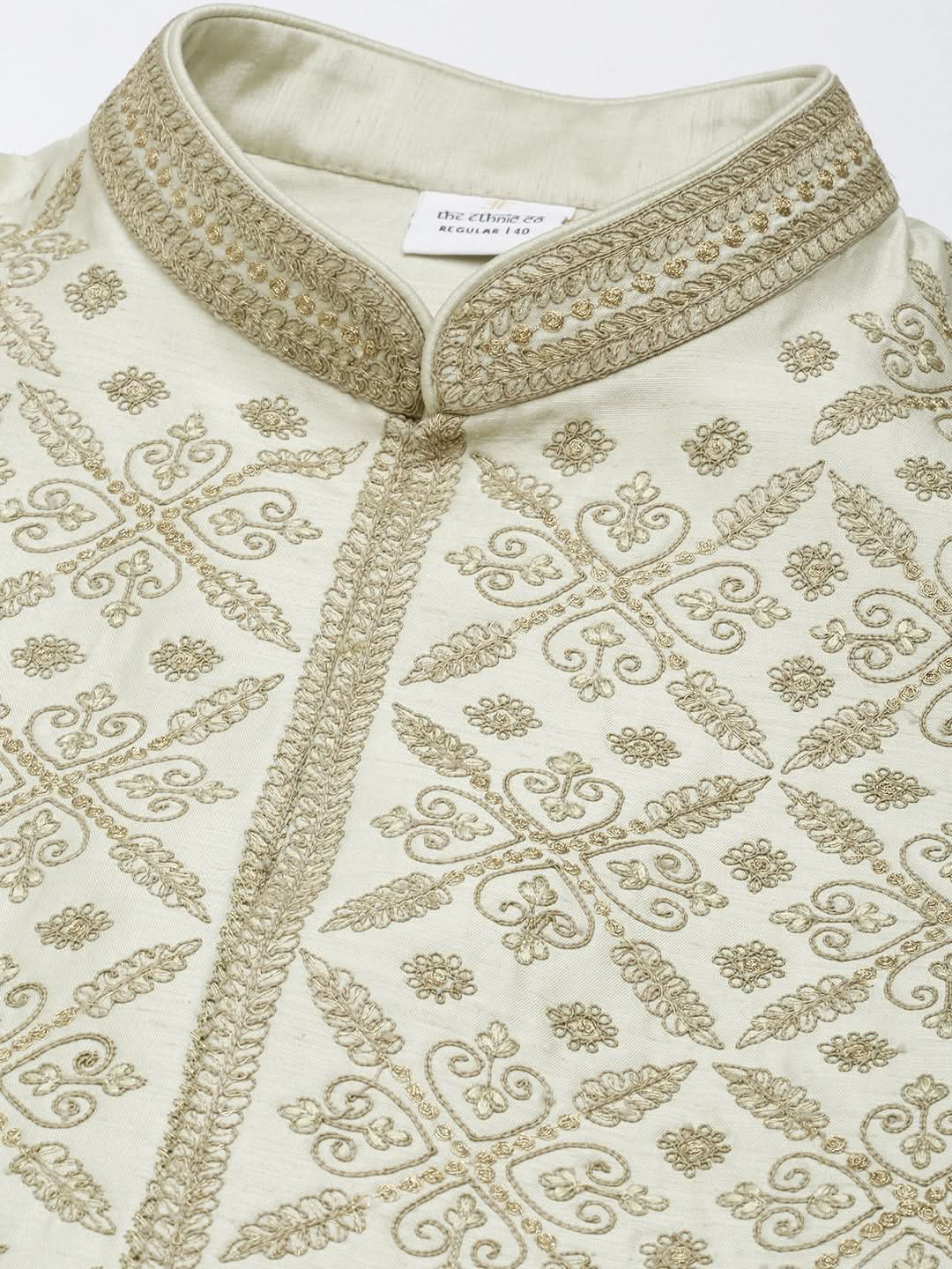 Olive Green Dori Embroidery Jacket