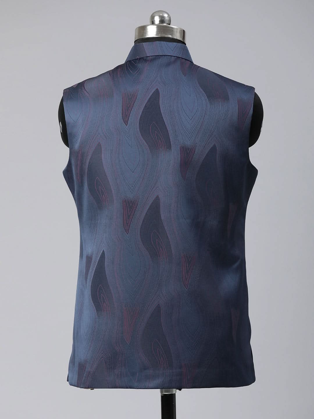 Navy Pink Jacquard Jacket