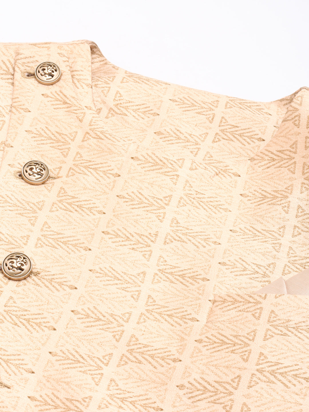 Peach Printed Overlap Jacket