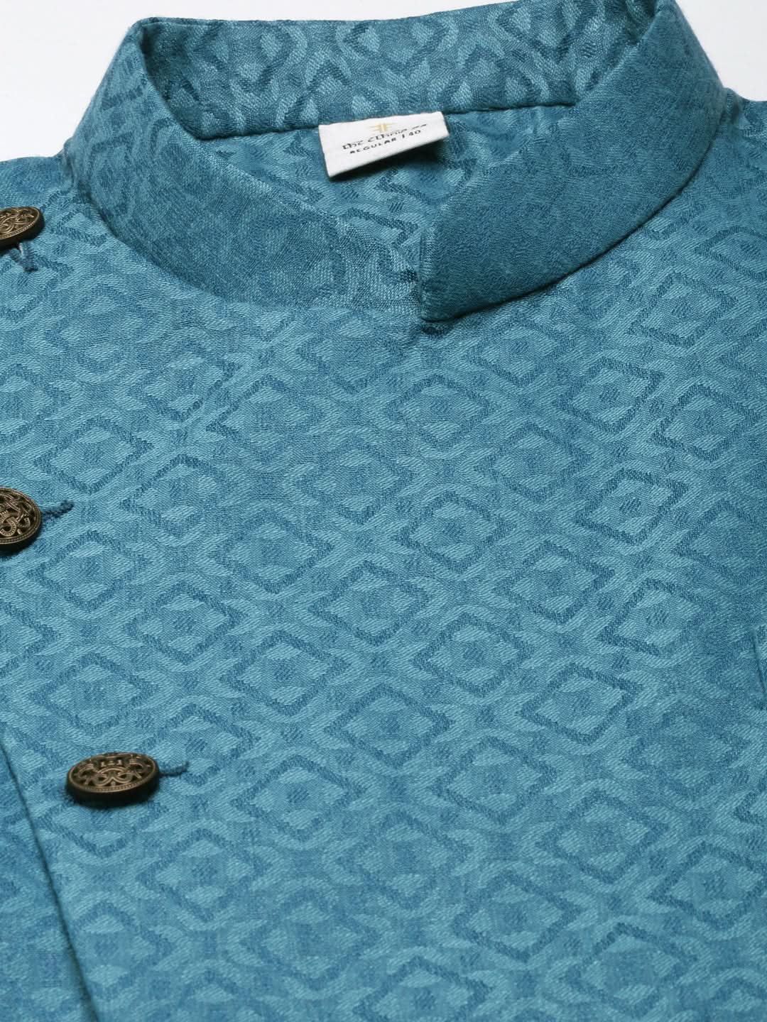 Teal Blue Cotton Jacket