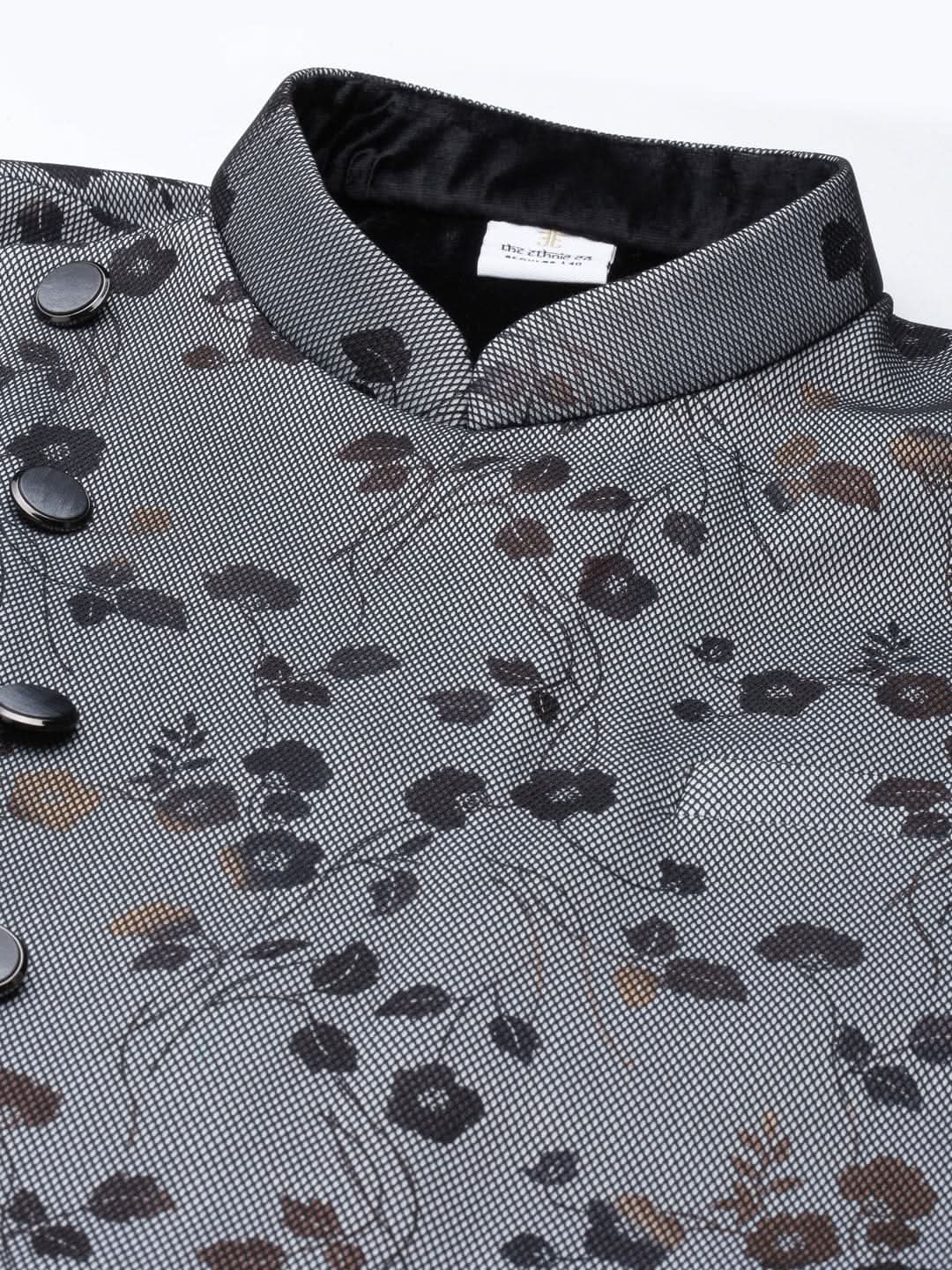 Black Net Printed Jacket