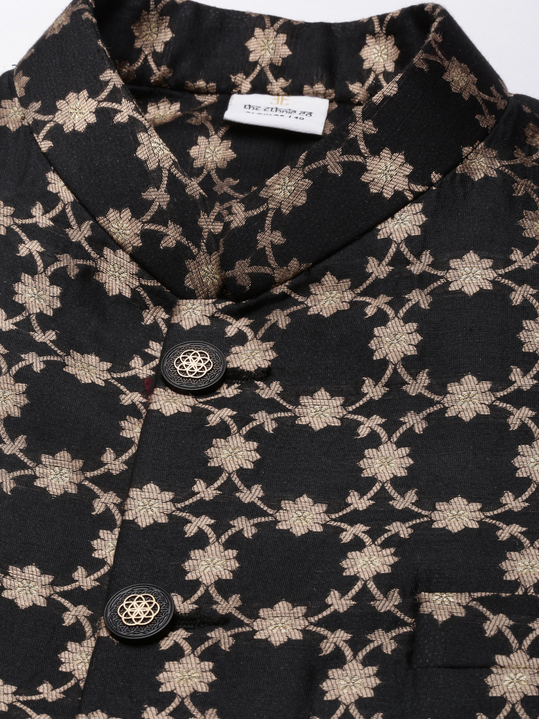 Black Chanderi Jacquard Jacket