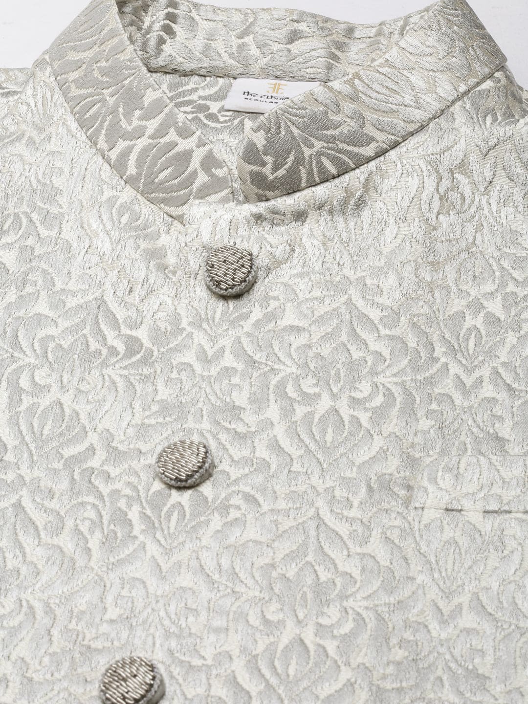 Steel Grey Jacquard Jacket