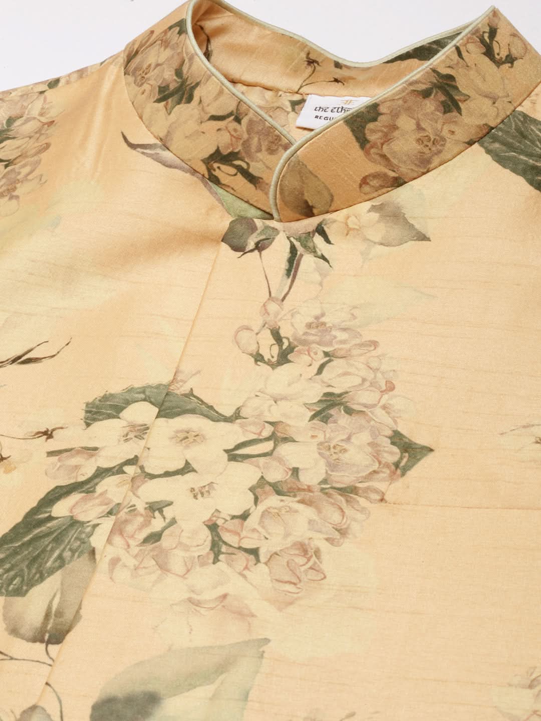 Beige Printed Cotton Jacket