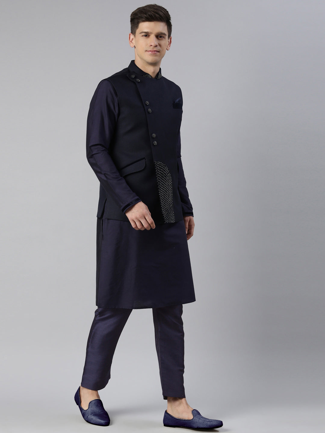 Midnight Blue Overlap Jacket