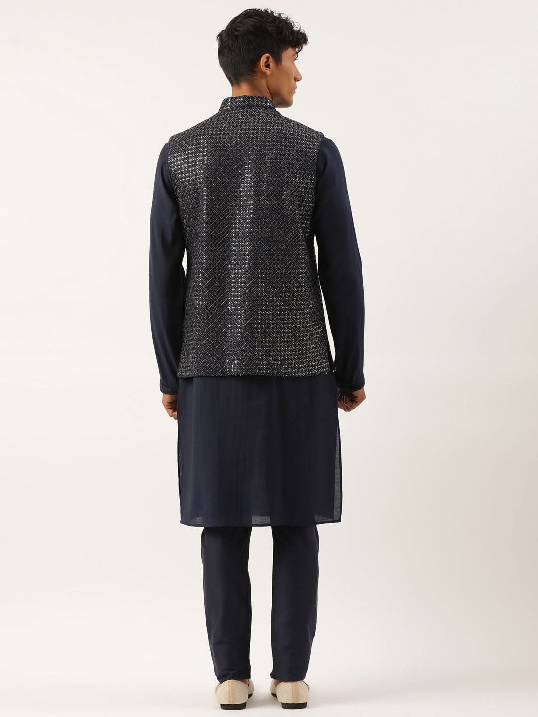 Navy Embroidered Jacket