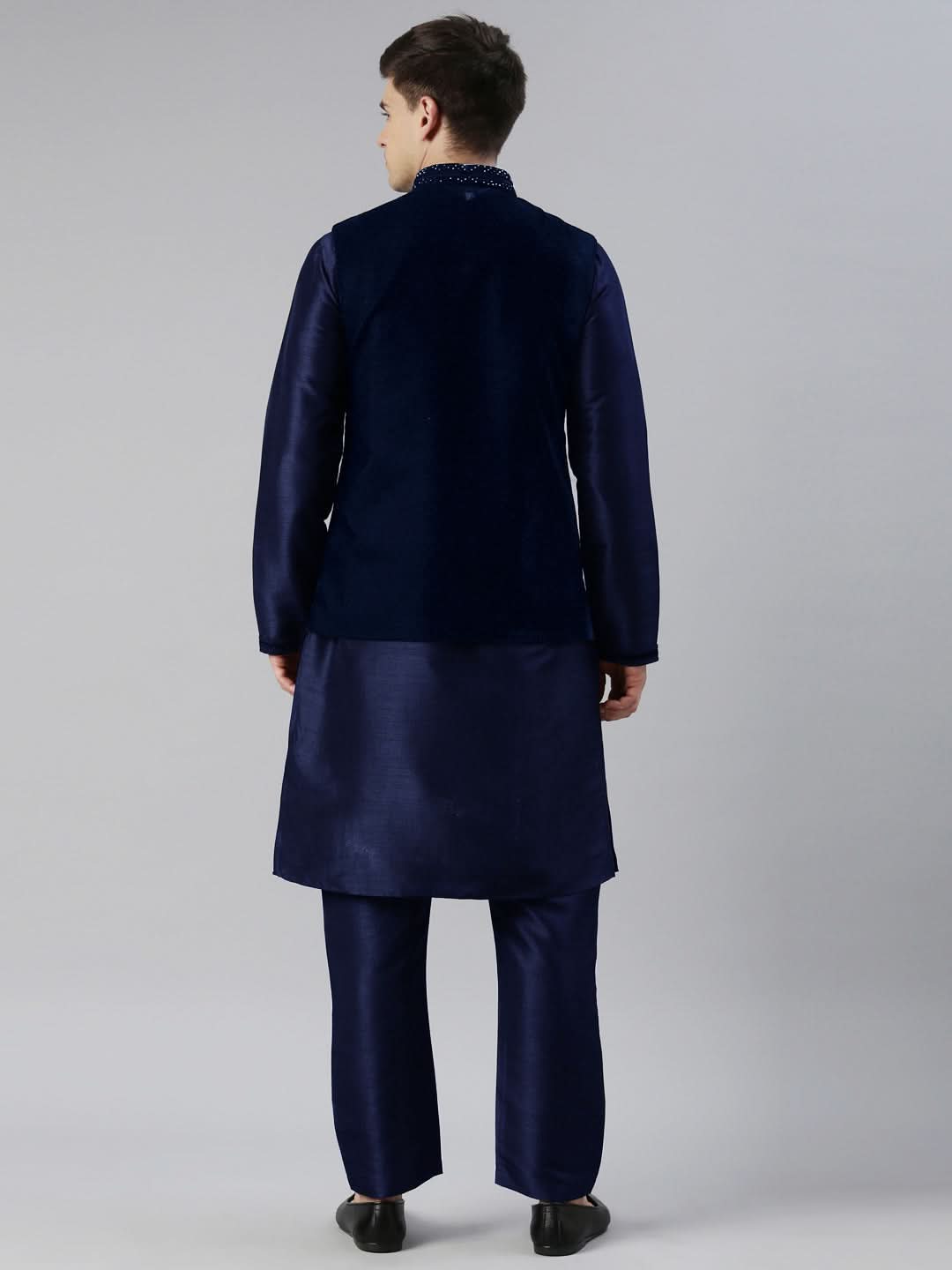 Blue Velvet Hand Embroidery Jacket