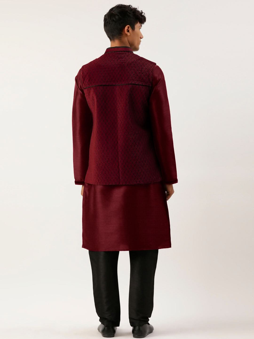 Maroon Embroidered Jacket