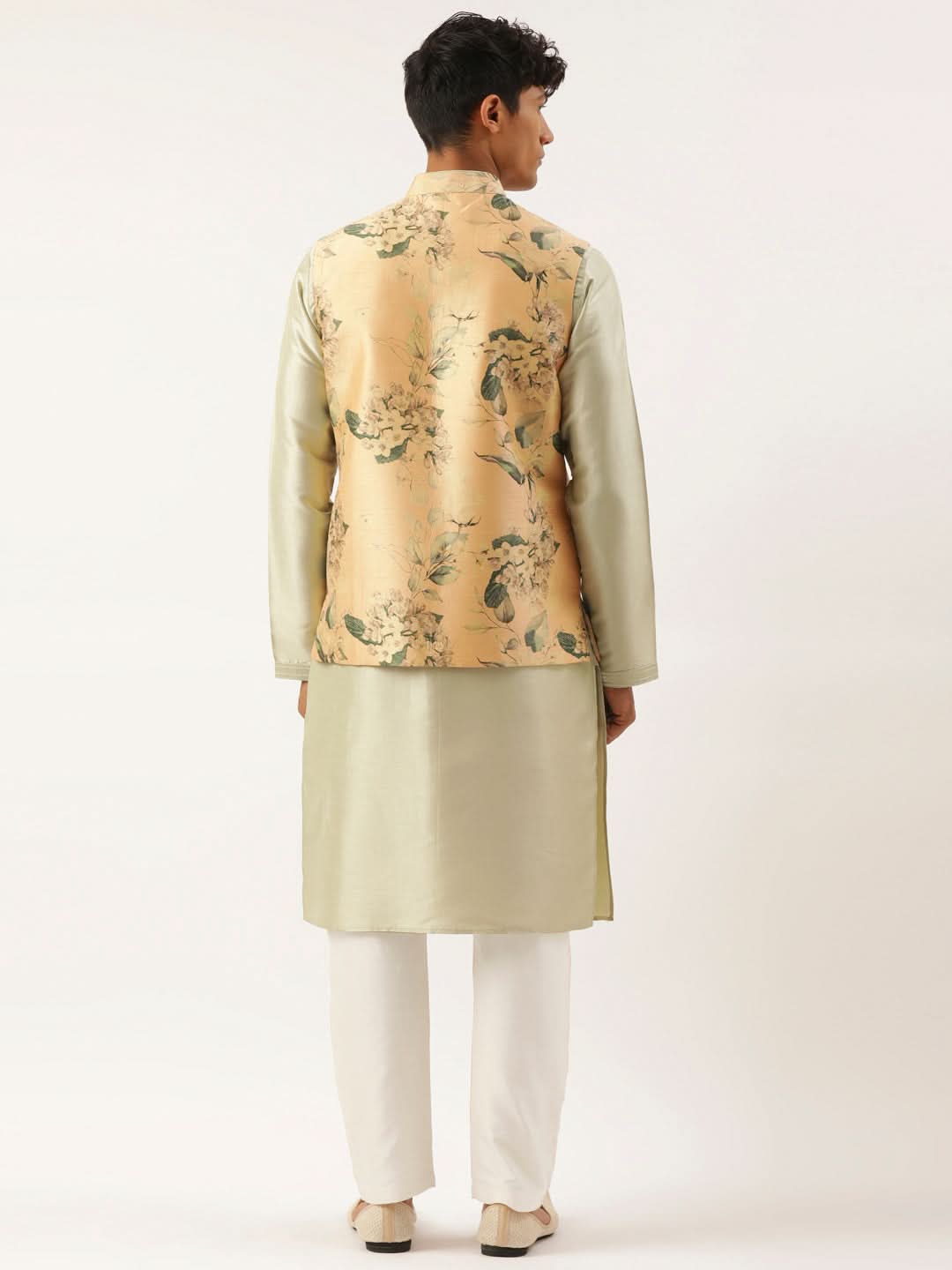 Beige Printed Cotton Jacket