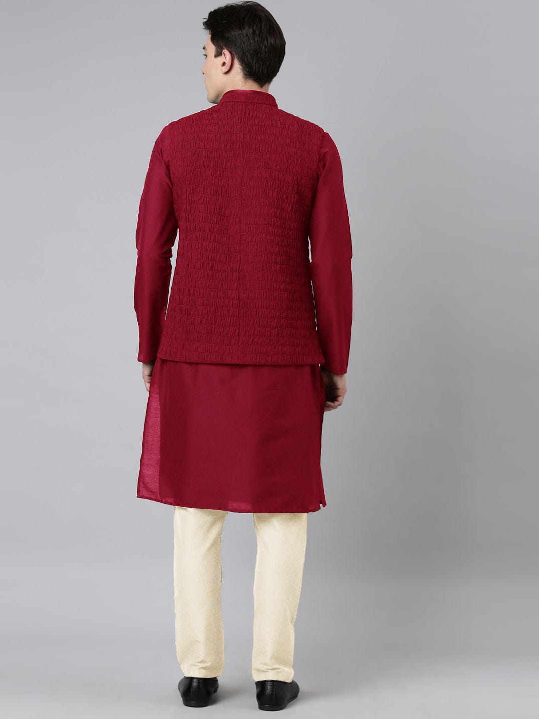 Maroon Ruching Jacket