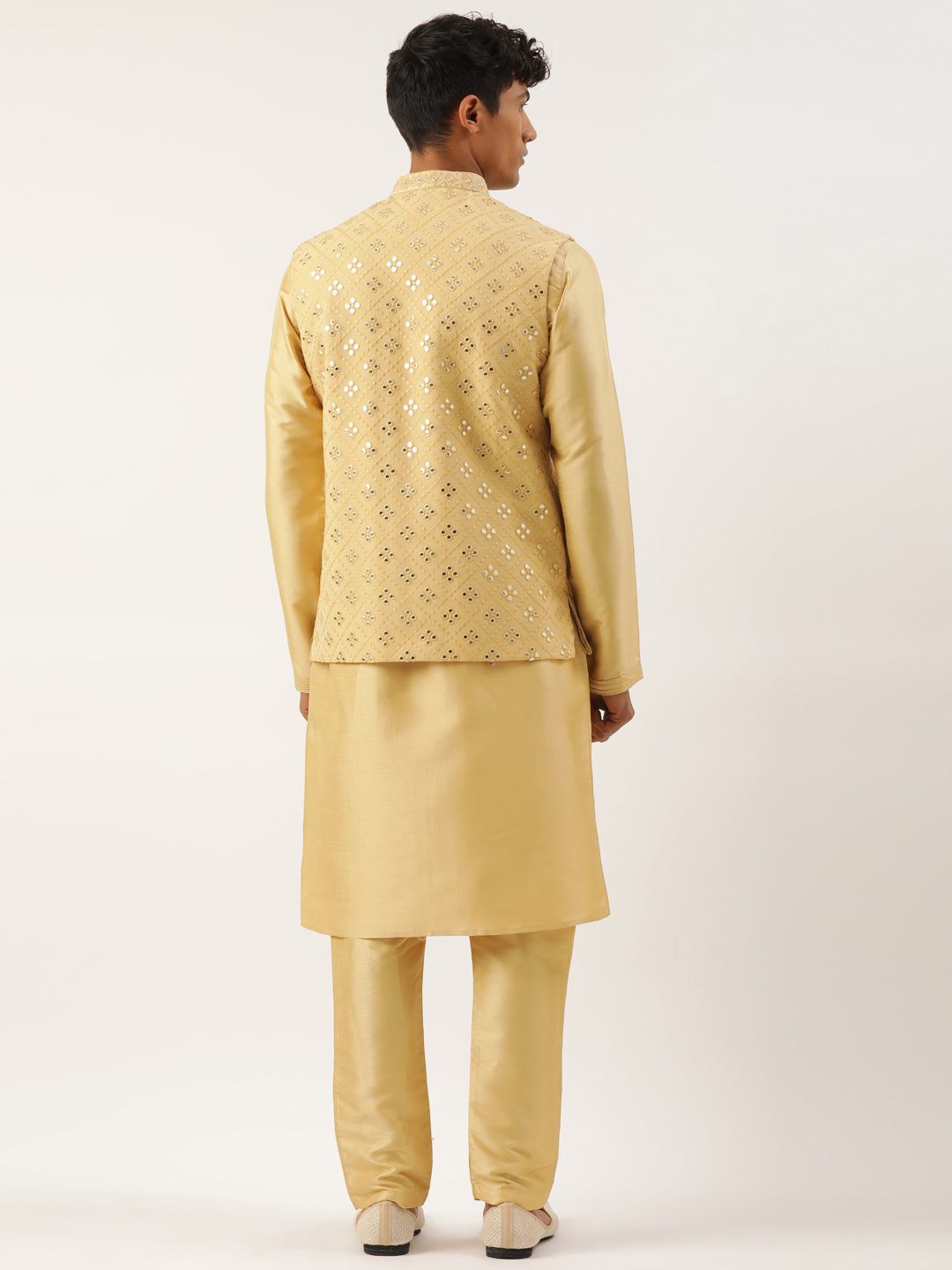 Beige Mirror Embroidered Jacket