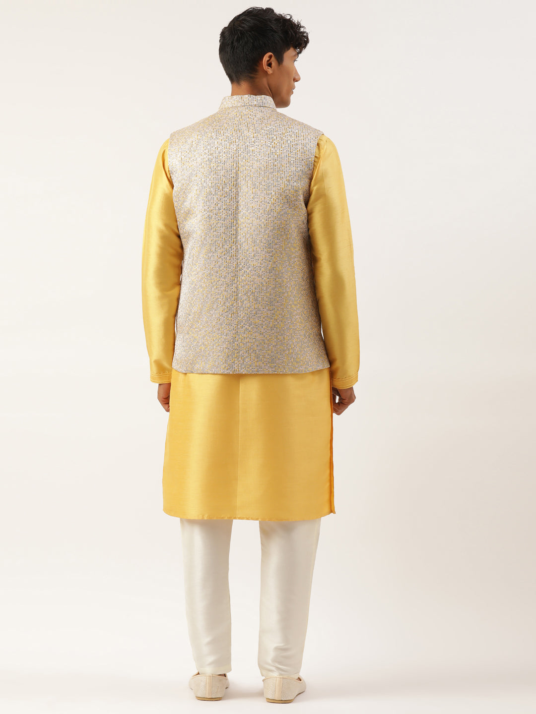 Grey Geometric Premium Textured Jacket