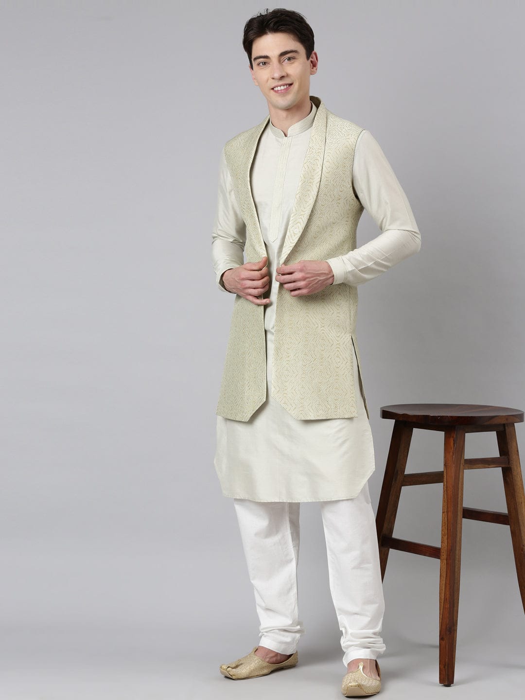 Light Green Lapel Style Jacket