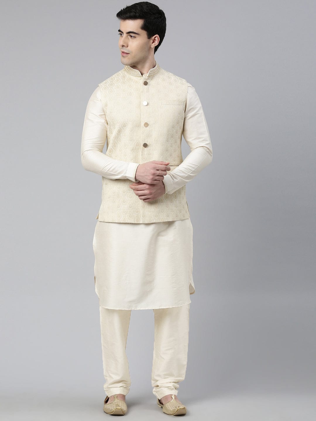 Cream Brocade Jacket