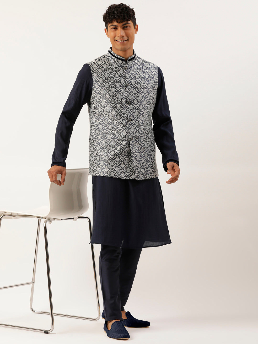 Grey Jacquard Jacket