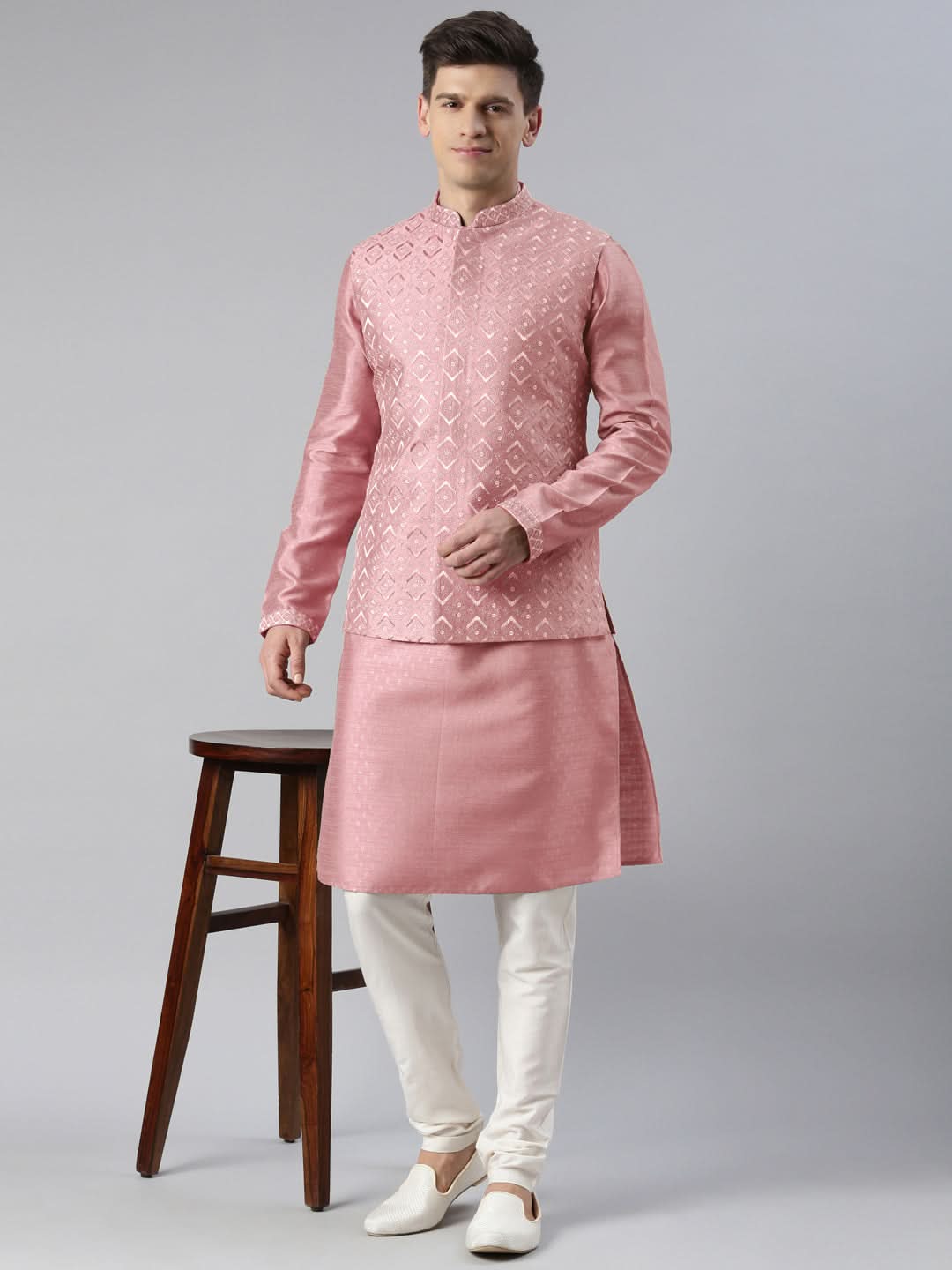 Pink Embroidered Jacket