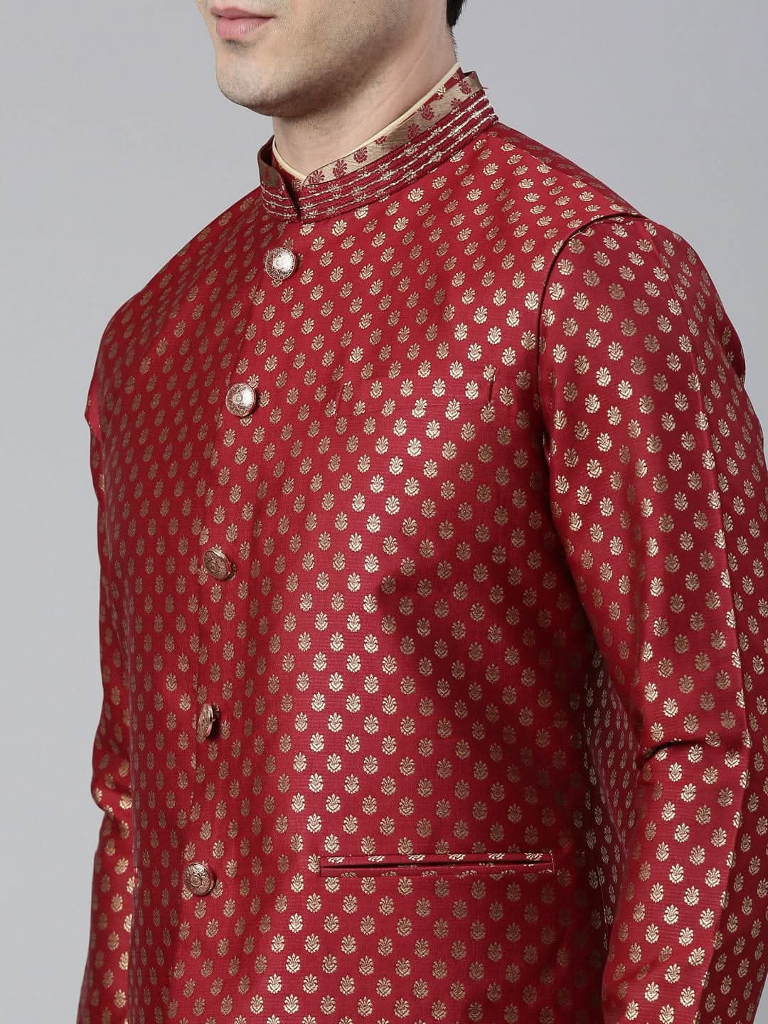 Scarlet Red Brocade