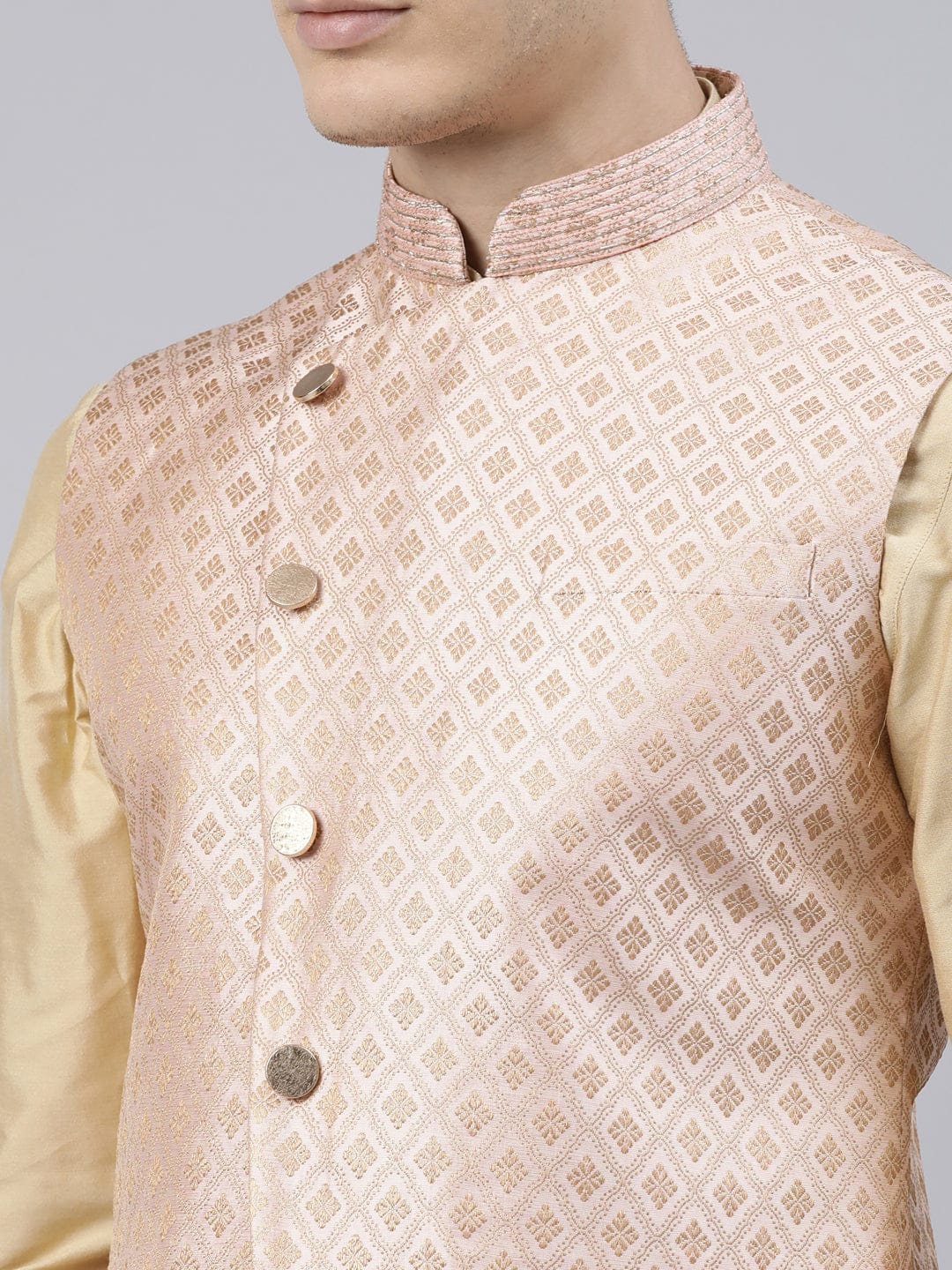 Peach Brocade Jacket