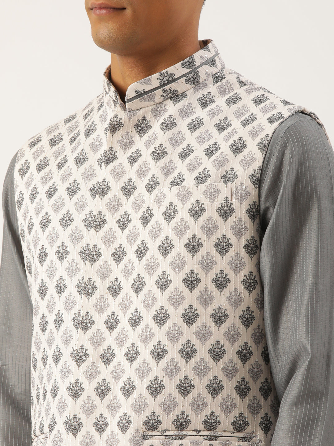 Grey Printed Jacket